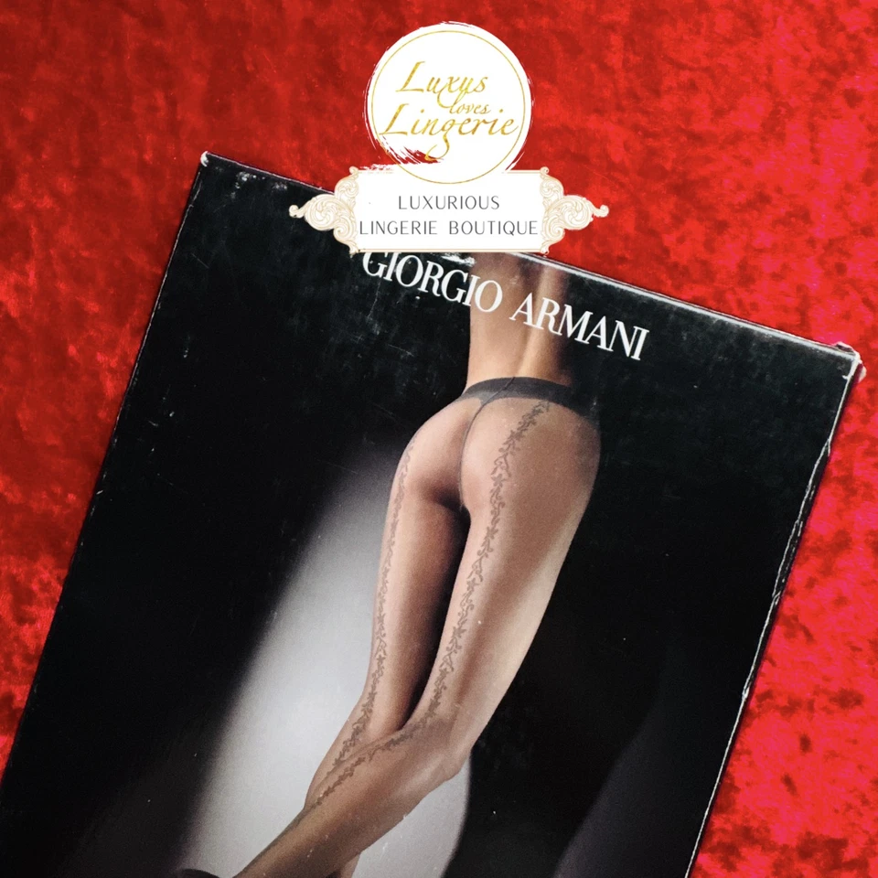 Giorgio Armani Medias By Wolford M Meidum Crudo Beige Pantis Costura Diseñador - Imagen 3 de 4