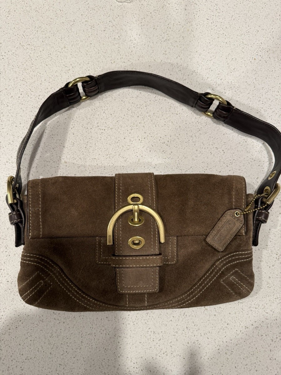 Coach soho Brown Suede Shoulder Bag y2k | eBay Coach soho Brown Suede Shoulder Bag y2k | eBay