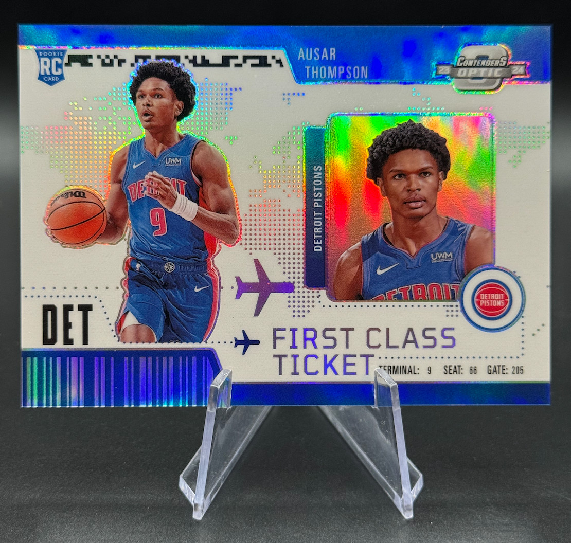 2023-24 Ausar Thompson RC #13 Contenders Optic First Class Ticket Silver Rookie
