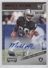2018 Panini Playoff Rookies Red Zone Auto Marcell Ateman #288 Auto z5i
