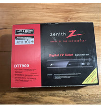 Zenith DTT900 Digital TV Tuner Converter Box w/ Remote, Black, 480i RCA/Coax