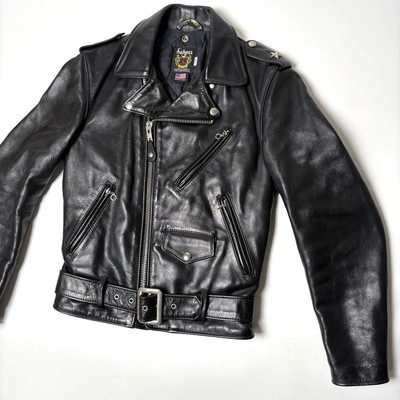 Made in the USA] Schott Leather Riders Jacket Black 34 Double
