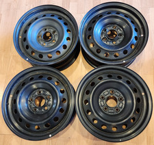 SET OF (4) 16" MITSUBISHI LANCER FACTORY OEM BLACK STEEL RIMS 16x6.5 2008-2015