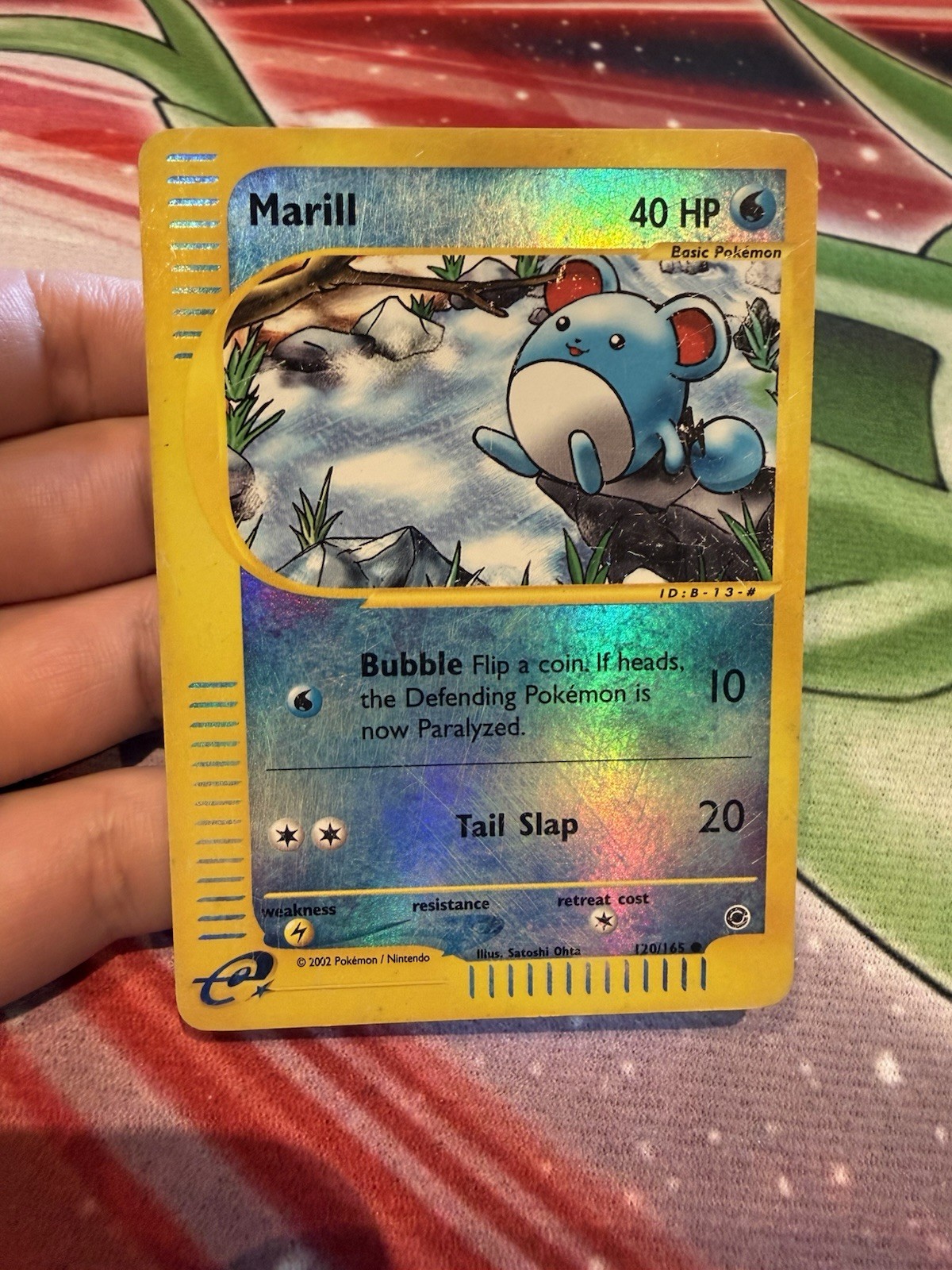 Marill 120/165 💦 Expedition Base Set Reverse Holo Pokemon Card WOTC E READER