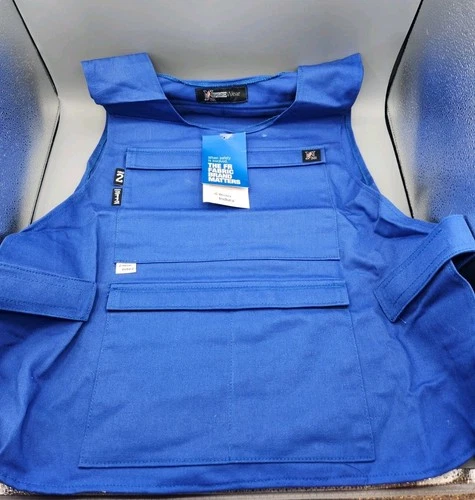 Westex Indura HRC 2 - NRPA 2112 Fire Resistant Blue Vest Adjustable- OSFM - NWT - product listing photo