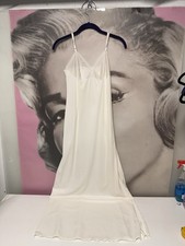 VTG Vanity Fair Nylon Long Maxi Dress Full Slip Sheer Nightgown Lingerie 36