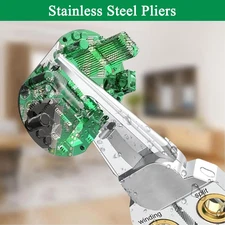 8-In-1 Wire Stripper Voltage Tester Cutting Pulling Pliers for Electricians Tool