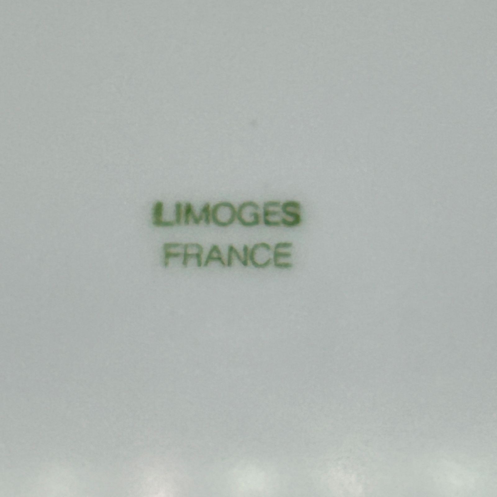 Philippe DeShoulieres Fleur de Lys Salad Plate 8.5 in Limoges Blue Yellow Edge