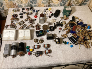 Vintage Mixed Lot Electronic Component Parts US Military & NASA LOOK!  Free Ship
