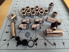 EKWB Nickel G1/4" 10/13mm ball valve 90 degree Rotary Elbows set D5