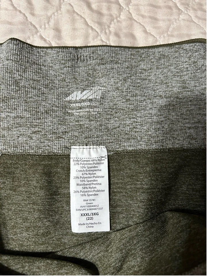 Pantalones cortos de bicicleta atlética para mujer Avia Active sin costuras 3XL verde Foto 4 de 4