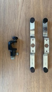 2 Atlas Sound TM-1 Twin Mic Mounts Chrome and 1 Single Atlas Mic Clamp Mount