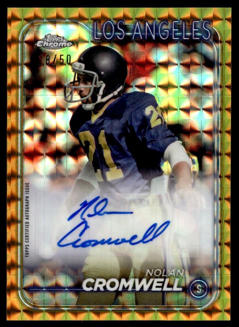 2024 Topps Chrome Gold Geometric Refractor Auto Nolan Cromwell 28/50 #BA-NCR
