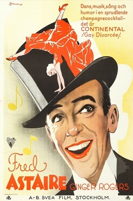   Fred Astaire & Ginger Rogers Poster - Vintage Cinema Bliss 1930s - 24x36  -