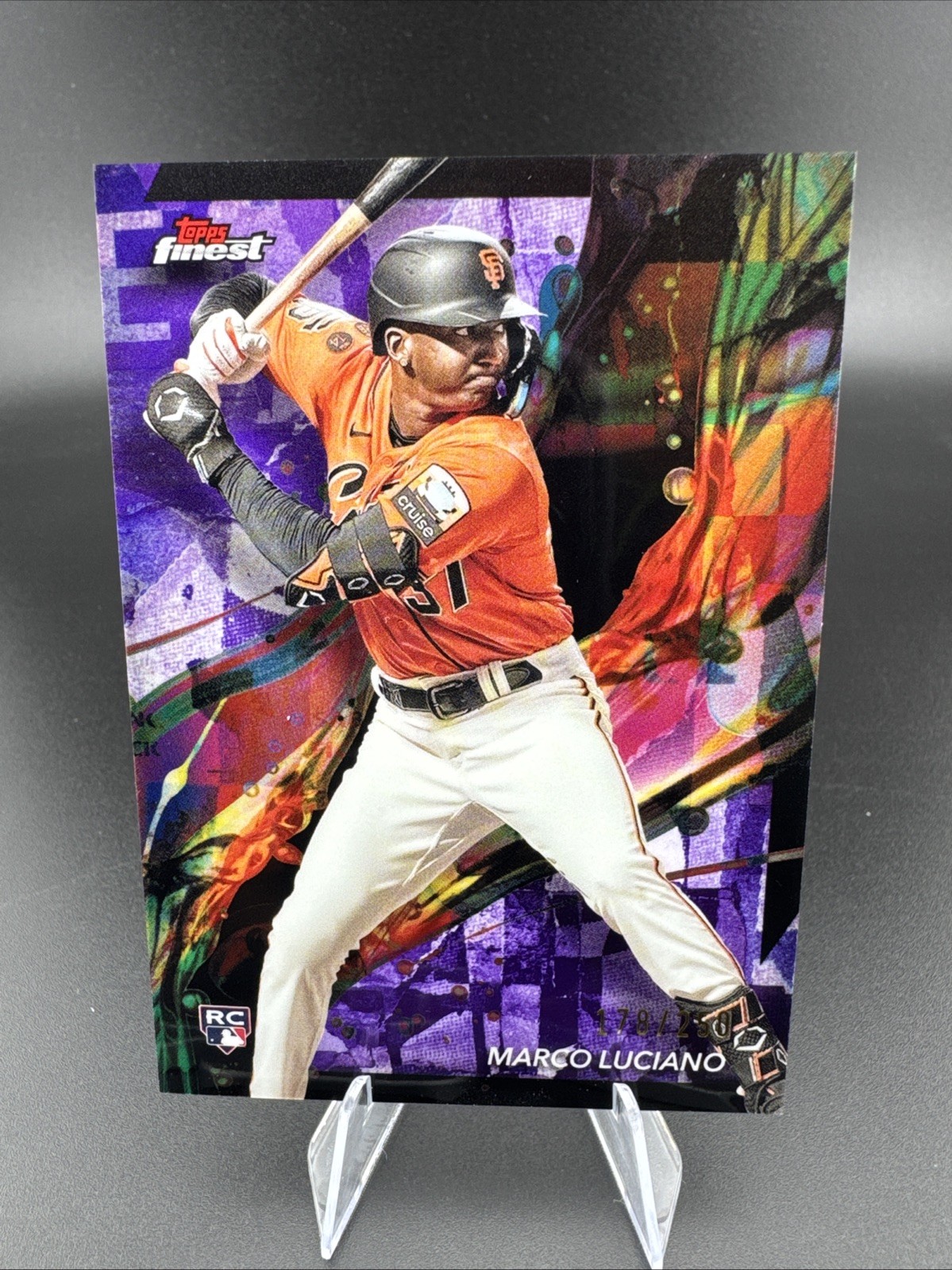 2024 Topps Finest Baseball #42 Marco Luciano Purple Refractor #/250