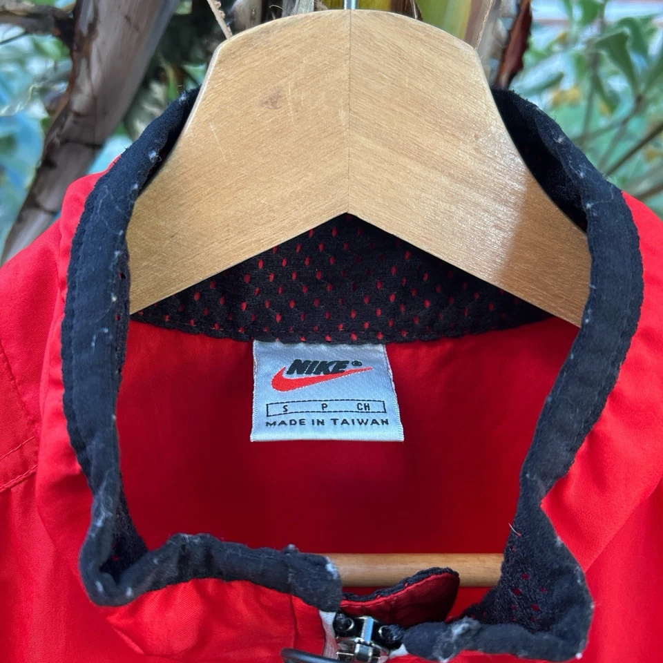 Винтажный 90-х Nike красный велосипедный жилет маленький светоотражающая сетка Тайвань - Изображение 2 из 4