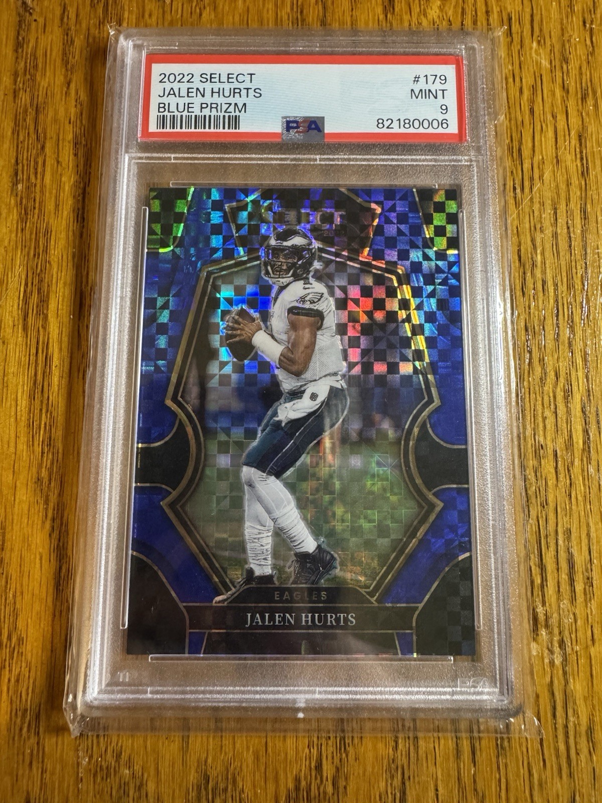 Jalen Hurts Select Blue Prizm Club Level PSA 10 /99 And Premier Level PSA 9 /149 view 5