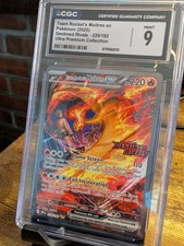TEAM ROCKET'S MOLTRES EX 2025 POKEMON DESTINED RIVALS STAMPED #229 CGC 9 on eBay