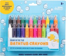 Bath Crayons Super Set 24 Draw in the Tub Colors w Bathtub Storage Mesh Bag Non