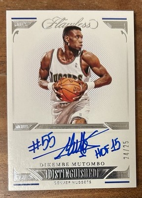 2020-21 Panini Flawless - Distinguished Autographs Dikembe Mutombo #DIS-MUT /25
