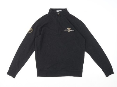 Peter Millar Herren Sweatshirt schwarz S 1/4 Reißverschluss Stehkragen