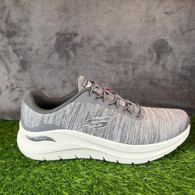 Skechers Arch Fit 2.0 Upperhand Gray Vegan Walking Shoes Sneakers