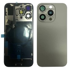 iPhone 16 Pro Max Natural Titanium Back Glass Replacement Magnetic with Logo