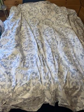 SERENA & LILY KING duvet cover & 2 EURO shams pillow covers preowned blue white