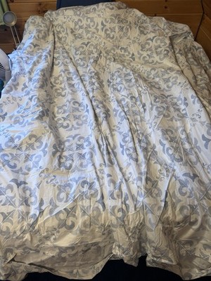 SERENA & LILY KING Wentworth duvet cover & 2 EURO shams pillowcases preowned