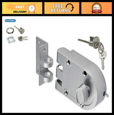Secure Night Latch for Front Door - Silver Finish, Easy Install, Durable Lock