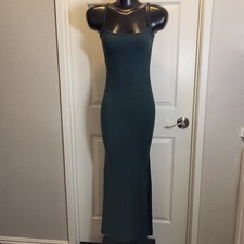 Skims Soft Lounge Petite Long Slip Dress Adjustable Strap Cypress Sze-S MSRP 80