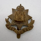 Genuine WW1 East Surrey Regiment 1916 Economy Issue Cap Badge Woodward Made