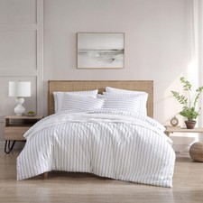 - Queen Duvet Cover Set, Breathable Cotton Percale Bedding with Matching Sham...