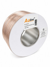 100m Transparent Auline Speaker Cable Wire 16 Strands Audio HiFi Surround Sound