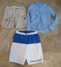 Lot, 3 boys size 14, 13/14 Abercrombie shorts, shirt, cargo