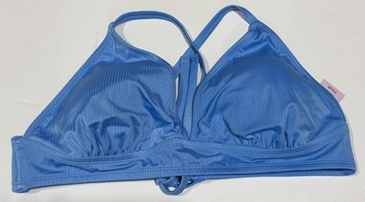 Women's Ribbed Triangle Bikini Top - Wild Fable Blue 2X