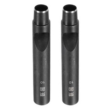 2pcs Leather Round Hole Punch, 10mm Hollow Hole Cutter Punching Tool for Belt