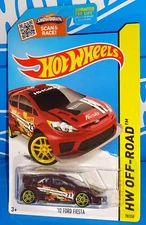 Hot Wheels 2015 Road Rally Series #78 '12 Ford Fiesta Burgundy w/ PR5s