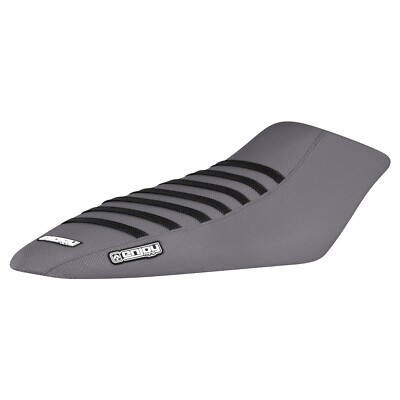 Kawasaki Z125 Pro Gripper Seat Cover - All Black With White Ribs