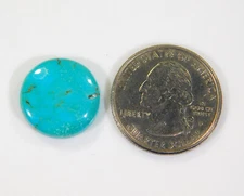 Natural Kingman Turquoise Round Shape Cabochon Gemstone 10.20 Ct D0=207