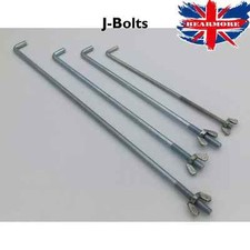 All Size Bright Zinc J-Bolt Battery Holder Car Truck Van Universal J Bolt