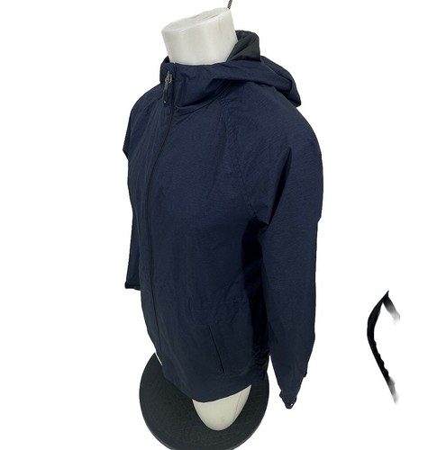 32 Degrees Cool Small Full Zip Hooded Windbreaker Jacket Blue Zipped Pockets 2-2 - Picture 3 of 9