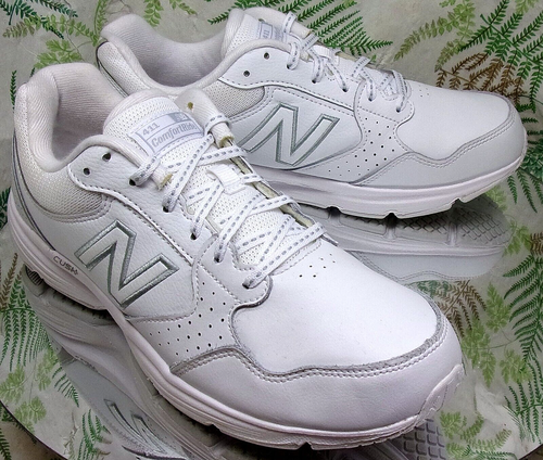 NEW BALANCE 411 COMFORT RIDE WHITE LEATHER SNEAKERS WALKING SHOES WOMENS SZ  10 D | eBay