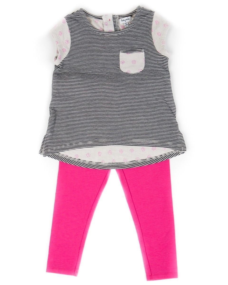 SPLENDID BABY 2-Piece PINK Navy White STRIPED Top u0026 Bottom LEGGINGS Tunic  Set 2T 604192007351 | eBay