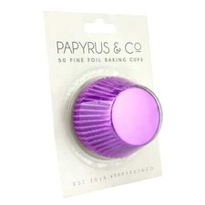 Purple Foil Baking Cups 5cm 50mm Diameter Cupcake Cases Pack of 50 Patty Pans