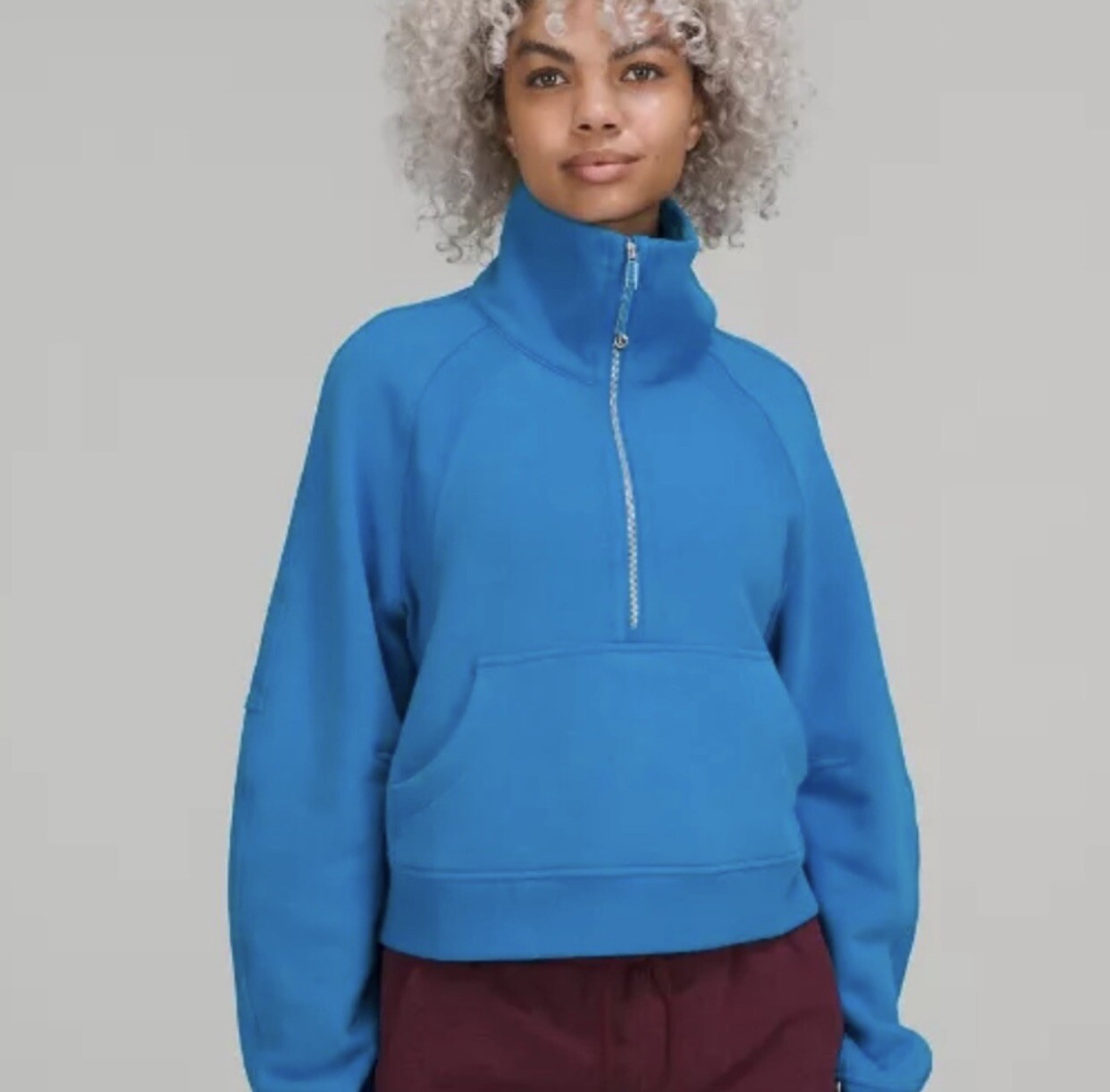 NEW LULULEMON Scuba Oversized Funnel Neck Half-Zip M/L Heathered Poolside  RARE!! | eBay