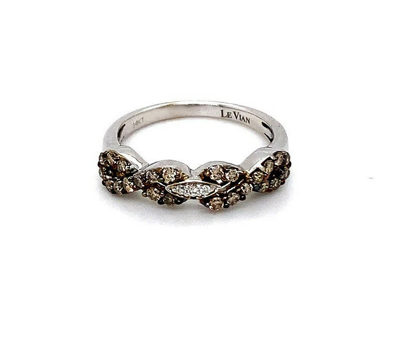 Chocolate diamond infinity ring deals