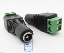 1pcs 5.5x2.5mm 2.5mm CCTV DC Power Female Jack Free Solder Terminal Connector