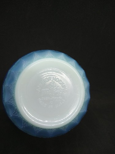 Vtg Fire King Kimberly Cereal Soup Desert Bowl Blue 5" Milk Glass USA - Picture 2 of 4