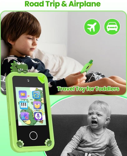 32G Card Kids Smart Phone for 3-10 Boys Girls Green Dinosaur Toys Birthday Gift - Picture 8 of 8